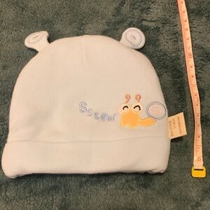 Cute Blue Baby Hat with Snail Design